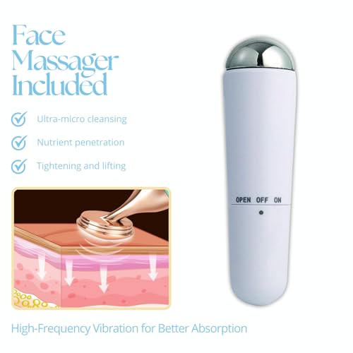 Pure Hypochlorous Acid Face & Skin Serum 2-Pack (60ml Each) ? Hydrating, Calming & Redness-Reducing with Facial Massager ? Gentle, Non-Irritating for Sensitive Skin ? 120ml Total