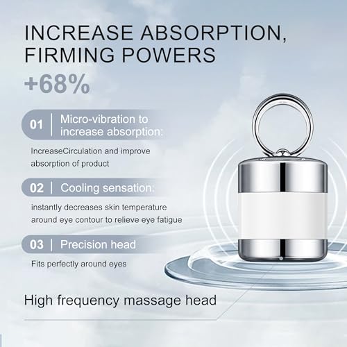Ycz Electric Massage Eye Cream, 2-In-1 Firming Eye Moisturizer for Under Eye Care, Targets Dark Circles and Fine Lines, Deep Hydration Soothes Eye Fatigue, Suitable Lightweight Texture for Daily Use