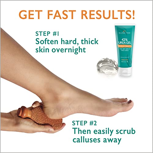 Max Strength 42% Urea Gel + Foot Scrubber + Organic Lotion Bundle