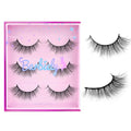 16mm Mink Lashes, 3D Real Mink Eyelashes, 3 Pairs Cat Eye Lashes, Natural Look False Eyelashes, 100% Handmade & Cruelty-Free Fluffy Wispy Luxury Volume Strip Eye Lashes (Fantasy)