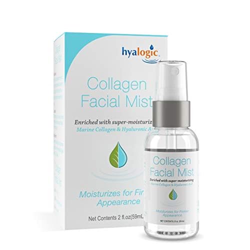 Hyaluronic Acid Collagen Facial Mist?Moisturizer Spray, Non-greasy Hydrating Primer & Makeup Setting Spray ? Dye, Fragrance, & Cruelty-Free (2 oz)