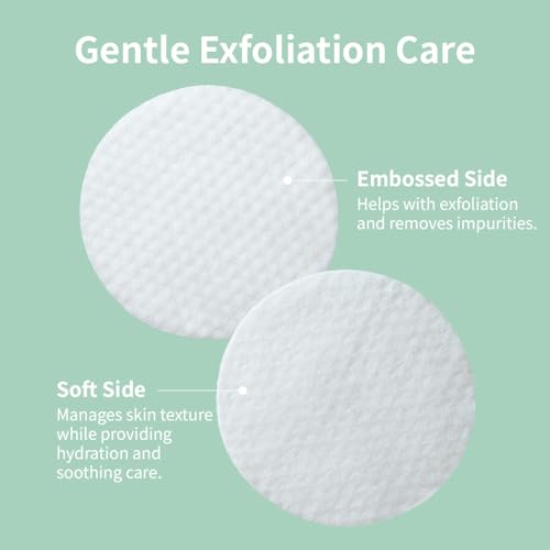 faircell Ultra Soft Cleansing Pads for Face Gentle Exfoliating Dual Texture Cotton Pads for Sensitive Skin with Vitamin C Lotus Extract Daily Makeup Remover Cotton Rounds