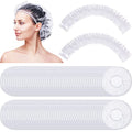 Retisee 2000 Pcs Disposable Shower Caps Bulk 18.2 Plastic Clear Hair Caps Elastic Large Thick Waterproof Bath Covers for Women Hair Care Cleaning Supplies Spa Hotel Salon Home Travel Accessories