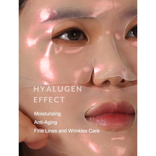MIZON Hyalugen Pearl Jelly Face Mask (5 Pack) ? Korean Beauty Full Face Sheet Mask with Collagen & Hyaluronic Acid