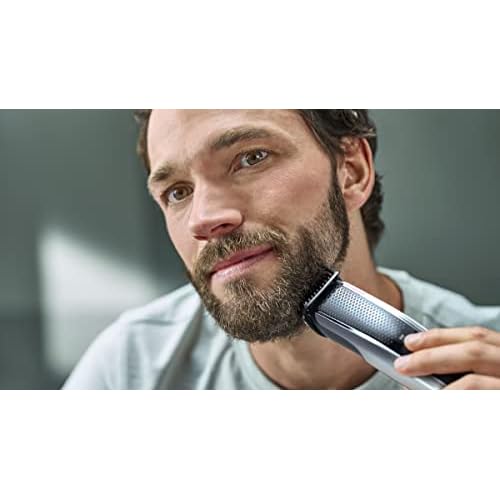 Philips Beard Trimmer and Hair Clipper Series 5000 - Black and Silver - No Blade Oil Needed