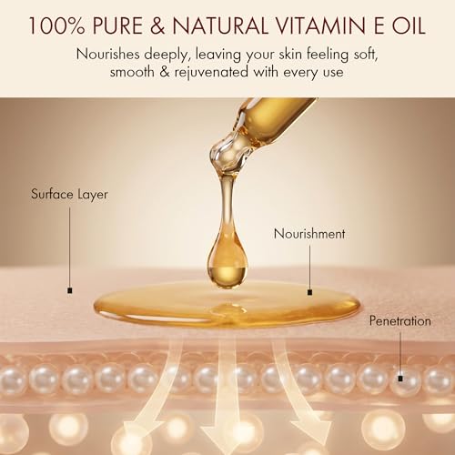 Majestic Pure Vitamin E Oil 8 Oz Vitamin E oil for Skin, Face Oil, Hair Oil and Body Oil- 100% Pure and Natural, 20,000 IU- Cold Pressed Hexane Free Non-GMO Gluten Free Formula (Pack of 2)