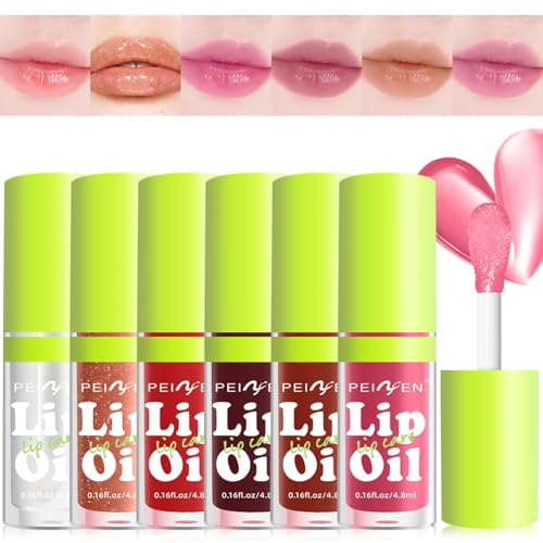 2025NEW-6 Colors Lip Tint Stain Set,Moisturizing and Hydrating Lip Gloss Pack, Non-sticky Fat Oil Lipgloss,Clear Lip Gloss and Glow Lip Oil for Woman£¨02#£©