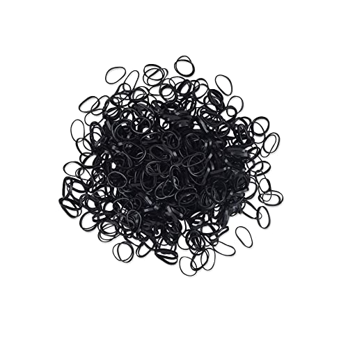 Scunci Polyband Hair Ties in Resealable Pouch, Black, 500-Pieces