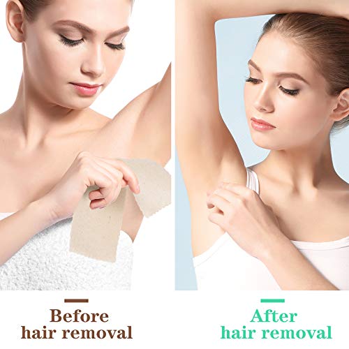Maitys 600 Pieces Body and Facial Muslin Strips for Hair Removal Natural Muslin Epilating Strips 2.8 x 7.9 Inches Large Bulk for Women and Men