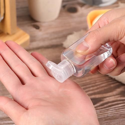 Boao 150 Pcs 1 oz/30 ml Portable Travel Bottle Clear Plastic Empty Bottles Refillable Reusable Bottles Containers for Travel Outdoor Camping Business Trip