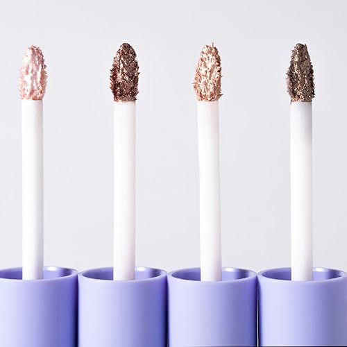 Gloweye Liquid Eyeshadow - Highly Pigmented Shimmer Eyeshadow - Intense Color Payoff and Long-Lasting Wear - 02 Sunny Bronze - 0.084 oz