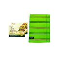 Five Grains Exfoliating Scrub Soap 3.2oz 2pcs + Songwol Korean Exfoliating Towel Green 13cm X 23.5cm 2pcs