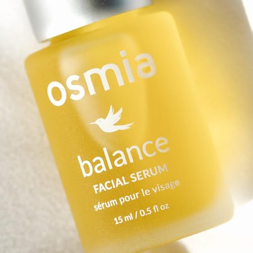Osmia Skincare - Natural Balance Facial Serum | Black Cumin, Rosehip, Lavender, + Geranium Oils | Soothe, Hydrate, Smooth | Clean Beauty For Healthy Skin (0.5 fl oz | 15 ml) Packaging May Vary