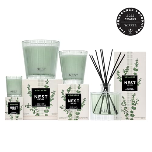 NEST New York Liquid Soap, Wild Mint & Eucalyptus - 10 fl oz - Cleanses & Nourishes Skin - Approx. 300 Pumps Per Bottle - Gluten Free & Cruelty Free (Pack of 2)