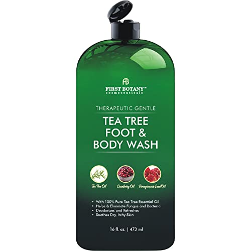 First Botany 100% Natural Tea, Tree Body & Foot Wash, Fights with Corns, Calluses, Dandruff & Warts, Nail Issues, Athletes Foot, Acne treatment, Eczema & Body Odor, Jock Itch