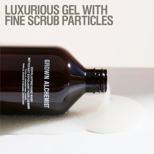 Grown Alchemist Exfoliating Hand Wash. Vanilla, Orange Peel + Pumice & Aloe. Gentle Cleanser Softens & Revitalizes Skin, 10.1 Ounce (300mL).