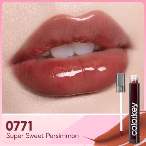 COLORKEY Air Lip Glaze Gloss Series, Lightweight & Hydrating Lip Gloss with Long-Lasting Shine, Enriched with Moisturizing Ingredients, High Shine Glossy Lip Tint, Soft & Plump Lips, Non-Sticky (O771)
