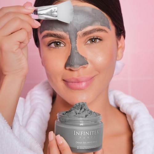 Infinitek Paris | Dead Sea Mud Mask | Galentine¡¯s Gifts & Valentine¡¯s Day Gifts for Women | Face Mask for Acne Treatment, Blackhead Remover, Antioxidant Pore Cleaner | 2.47 oz / 70 g