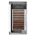 Brown Eyelash Extensions 0.10MM Lashes J B C D Curl 8-14MM Length Mix Size (Brown 0.10 D)