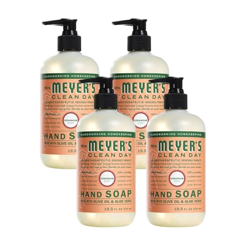 Mrs. MEYER'S Liquid Hand Soap Geranium 12.5 Fl Oz (Pack of 4)