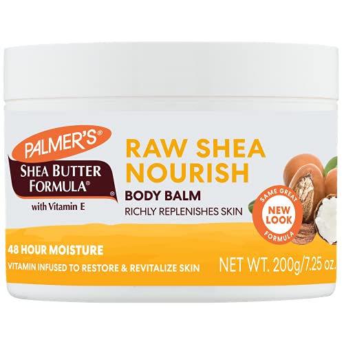 Palmer's Cocoa Butter Formula Daily Skin Therapy Solid Lotion with Vitamin E & Shea Butter Formula Raw African Shea Butter Balm, Nourishing Body Moisturizer for Rough, Dry Skin, 7.25 Ounces