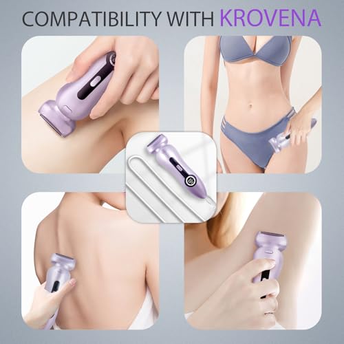 2 PCS Charging Cable Replacement for Krovena Women Electric Shaver, USB Charger Cord for Krovena Razor Trimmer Power Cord, White