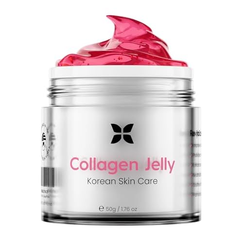 REVO Collagen Jelly ? Korean Anti-Aging Plumping Formula with Hydrolyzed Collagen, Niacinamide, Hyaluronic Acid & Vitamin C ? Skincare for Glass Glow Skin, Wrinkle Repair & Even Tone (1.69 Fl Oz)