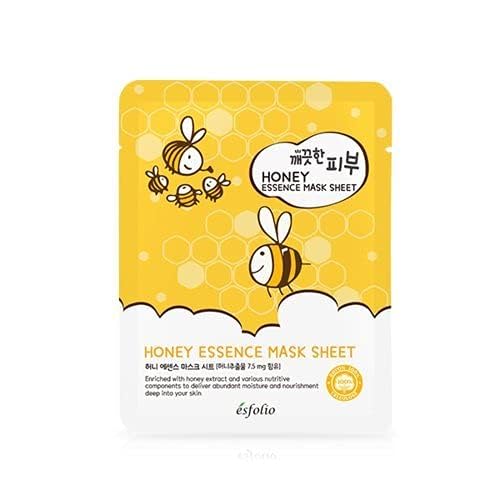 Esfolio Pure Skin Essence Mask Sheet Anti-Aging Rejuvenation Hydration Honey (Pack of 10)¡¦