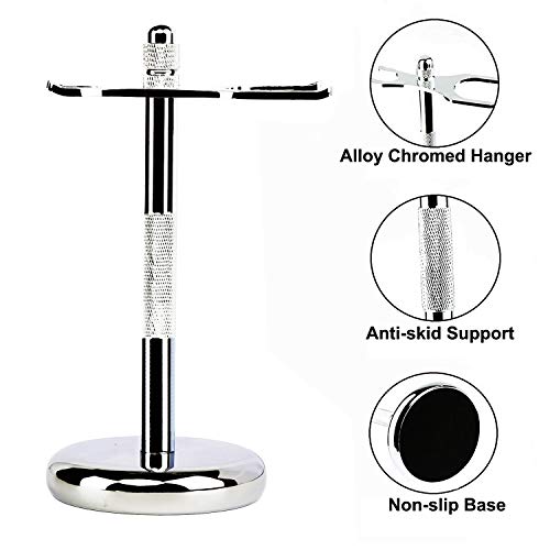 Premium Razor and Shaving Brush Stand Safety Razor Double-Sided Holder