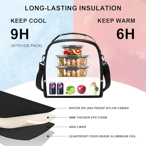 Everfun Hanging Travel Toiletry Bag for Women and 15 Can Insulated Double Deck Lunch Bag for Women Bargain Combination