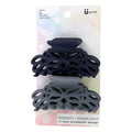 Scunci U Got This Highlight Hair Jaw Clips, Strong Grip Claw Clips for Thick or Fine Hair, Matte Finish, 2 Count ? Assorted Black & Gray