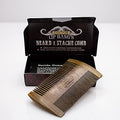 Doctor Lip Bang¡¯s Beard and Stache Comb | Vegan | Cruelty-Free | 100% All-Natural Sandalwood | Anti-Static | Dual-Action Teeth for All Beard Types | Handmade in the United States