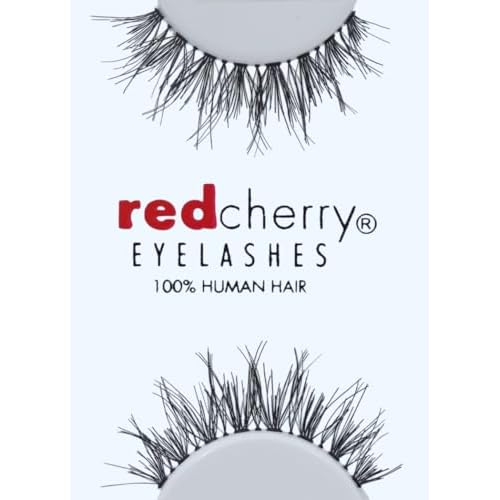 Red Cherry False Eyelashes 100% Human Hair Pack of 10 Pairs WSP