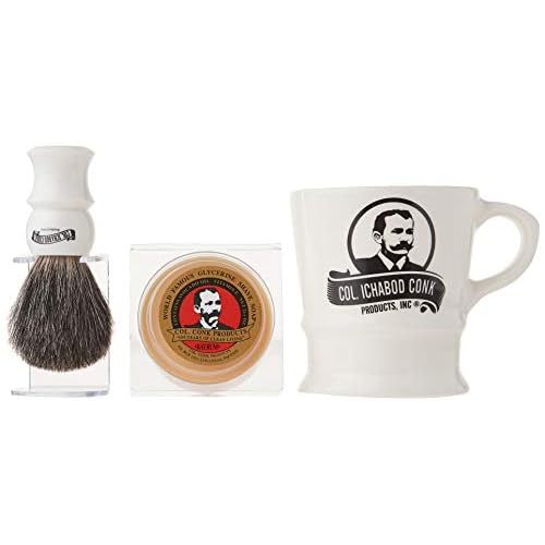 Colonel Conk Model 221 Mug, Mixed Badger Brush and Soap