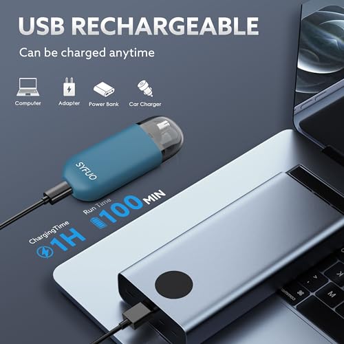 Nose Hair Trimmer for Men,Portable Painless Ear and Nose Hair Trimmer USB Rechargeable,Nose Trimmer Women with 9000 RPM,360¡Æ Rotating Waterproof Dual Edge Blades(Blue)