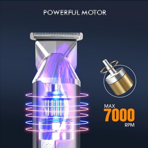 WMARK Men's Hair Trimmer, Stainless Steel Body Hair Removal Tool, Kevlar Professional Electric Shaving Set, Gift, NG-HT001