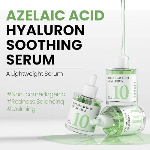 1.76 fl oz Azelaic Acid 10 Hyaluron Redness Balancing Serum, Facial Serum for Uneven Skin, Hyaluronic Acid, Niacinamide