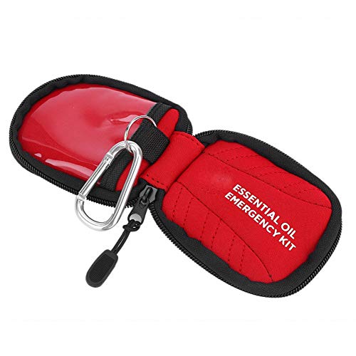Pongnas Essential Oil Travel Carrying Case, Anti-drop Holds 16 Slots Portable Mini Travel Storage Bag With a Key Chain