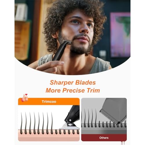 [2026 Upgraded] Beard & Nose Hair Trimmer Kit, [All-in-One] 12 in 1 Rotating Comb, Travel Body Hair Electric Shaver for Men, USB-C Fast Charging, Painless Razor Waterproof Wet/Dry, Black(Pack)