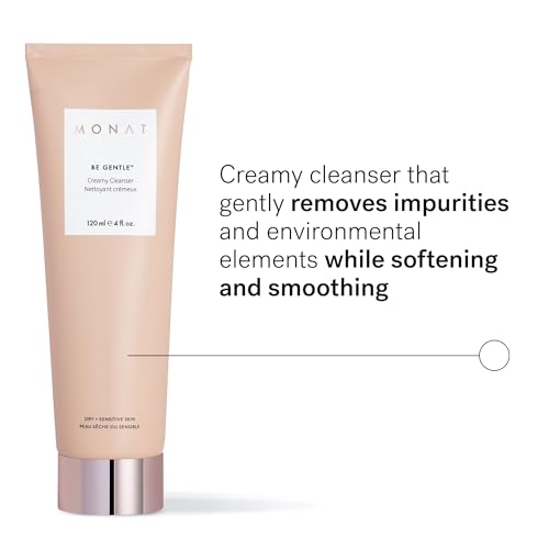 MONAT Be Gentle Creamy Cleanser -Gentle Facial Cleanser Cleanses Impurities w/out Stripping the Skin. Creamy Face Wash Gentle Cleanser. Face Moisturizer Hydrating Cleanser -Net Wt. 120 ml / 4.0 fl. oz