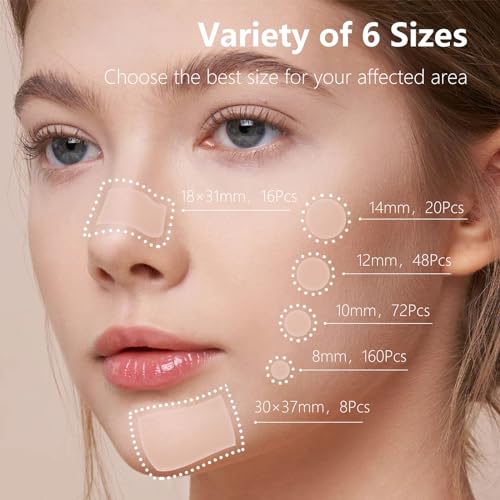324pcs Acne patches,Pimple Patches Storage Boxes,Tea Tree Oil, Salicylic Acid-Large Pimple Patch for Face Acne Patches Large, Hydrocolloid Acne Dots for Acne - Zit Patches