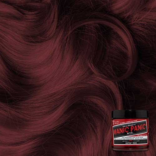 MANIC PANIC Classic Infra Red Semi Permanent Hair Color - Deep Mahogany Red Hair Dye for Women & Men That Lasts 4-6 Weeks - Vegan, Ammonia & Cruelty-Free - Create & Mix Custom Shades (4oz)