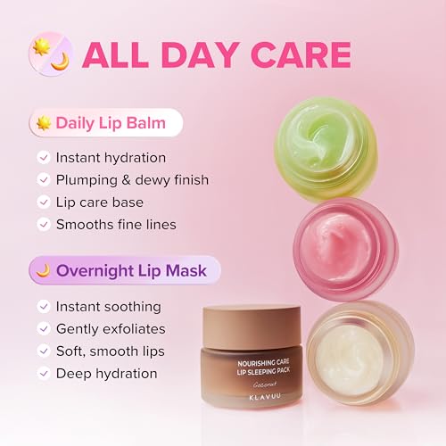 Klavuu Lip Mask Sleeping Pack (0.7oz) ? Overnight Deep Hydrating Korean Lip Balm Treatment for Very Dry, Chapped Lips | Lip Lightening & Plumping with Instant Hydration | Gentle Exfoliating (Berry)