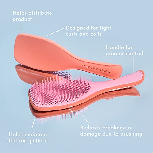 Tangle Teezer Curly Hair Detangling Duo, Includes Curly to Coily Ultimate Detangler Hairbrush & Double Sided Wide Tooth Comb, for 3C to 4C Hair Types