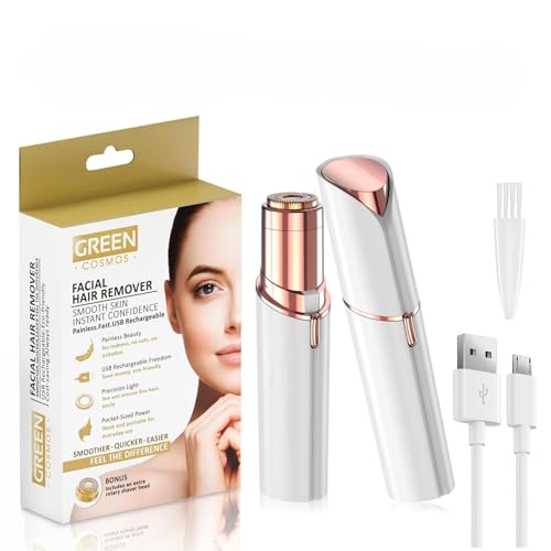 Facial Hair Remover for Women ? Gentle & Painless Removal for Peach Fuzz, Lip & Chin ? USB Rechargeable