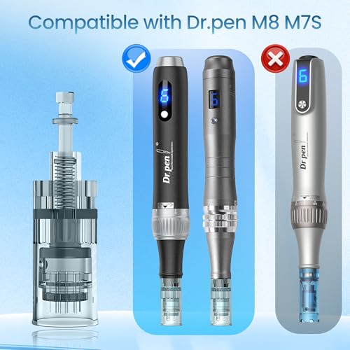 Microneedling Derma Roller Pen Cartridges (12pcs* 36 pin 0.25mm) For M8,M7 At Home Use