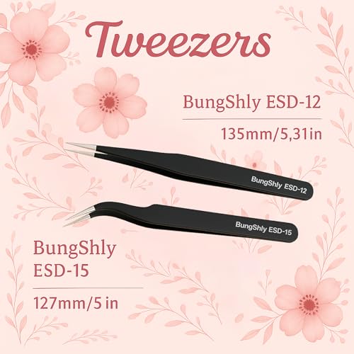 Tweezers Set ? Precision Rhinestone, Nail Sticker & Charm Tweezers for Nail Art, DIY Nail Art Tools for Stickers, Decals, Ideal for Gel Nails, Flower, Heart, and Fruit Designs