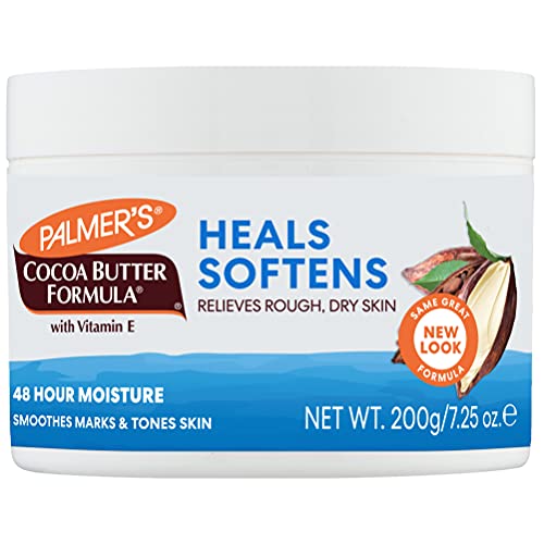 Palmer's Cocoa Butter Formula Daily Skin Therapy Solid Lotion with Vitamin E & Shea Butter Formula Raw African Shea Butter Balm, Nourishing Body Moisturizer for Rough, Dry Skin, 7.25 Ounces
