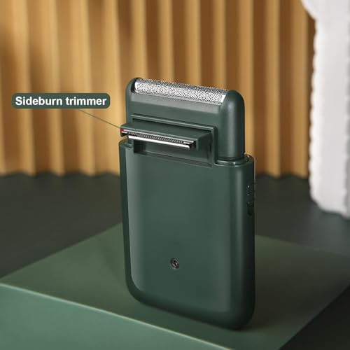LinMei Men's Foil Shaver - USB Rechargeable Mini Portable Electric Shaver, Multifunction Stubble Trimmer with Pop-Up Sideburn Razor, Sensitive Skin Friendly for Beards, Ideal for Travel/Gym/Home