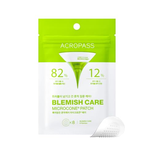 Acropass Microcone Pimple Patch Blemish Care - Post-Blemish, Redness, Dark Spot, Niacinamide, Dermatologist Tested, Non-Irritating, Cruelty Free (8 Count)